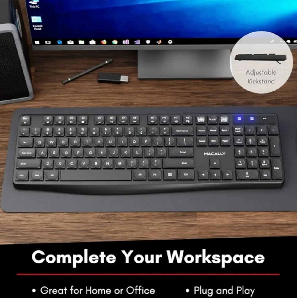 BRAND NEW QR-90 Black Wireless Keyboard and Mouse Combo 2.4G